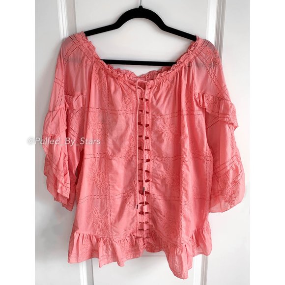 ODD MOLLY Clever Heart Flouncy Blouse in Soft Raspberry Pink - Size M - NWT! - Picture 9 of 16